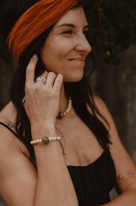Bransoletka Leo z jaspisu z koralem