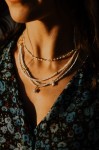 Choker POWIETRZE - kwarc różowy-turkus-kryształ górski