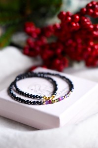 Szafirowy choker z kamieniami żywiołów 