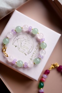 Bransoletka Pastel z awenturynu i kwarcu